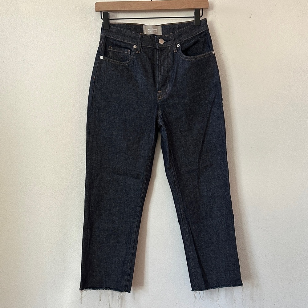 Everlane Indigo Dark Rinse High-Rise Straight Jeans